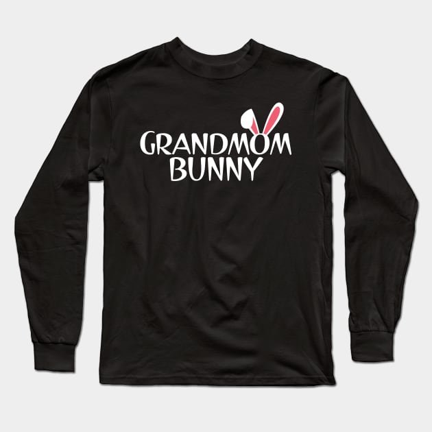 Grandmom Bunny Family Rabbit Gift Matching Couple Mom Easter Long Sleeve T-Shirt by rhondamoller87